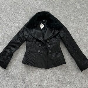 bebe vintage Black Quilted Pea Coat